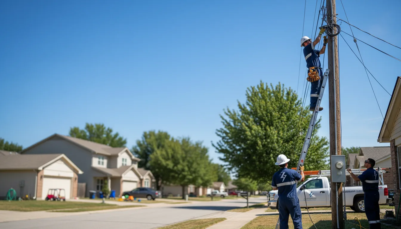 Residential electrician providing installation services in Stanton, MI